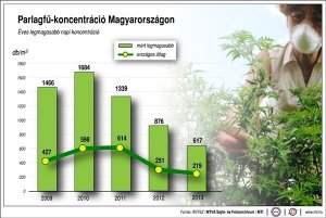 Parlagfű fertőzöttség